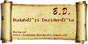 Budaházi Dezideráta névjegykártya